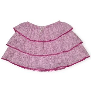 Boden Pink Tiered Print Girlcore Skirt